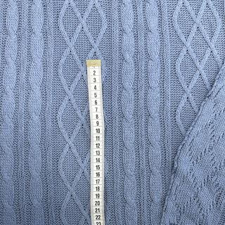 Pulóver anyag Jacquard CHAIN blue