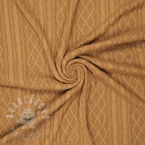 Pulóver anyag Jacquard CHAIN rust