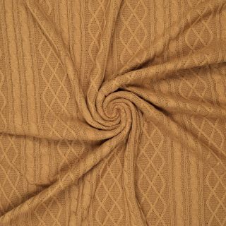 Pulóver anyag Jacquard CHAIN rust