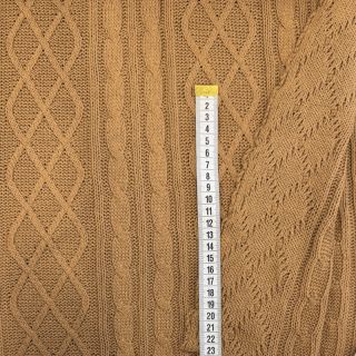 Pulóver anyag Jacquard CHAIN rust