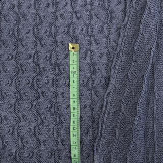 Pulóver anyag Jacquard CABLE steel blue