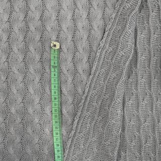 Pulóver anyag Jacquard CABLE light grey