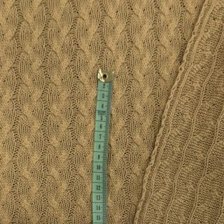 Pulóver anyag Jacquard CABLE light brown