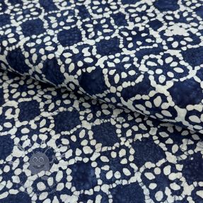 Pamutvászon BATIK NEW INDIGO design D