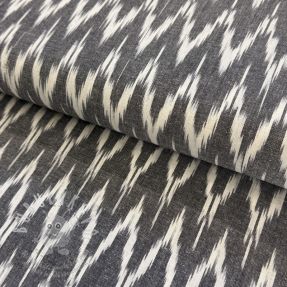 Pamutvászon IKAT grey design A