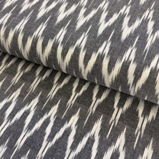 Pamutvászon IKAT grey design A