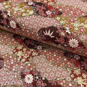 Dekorációs anyag jacquard Nuage allover rouge