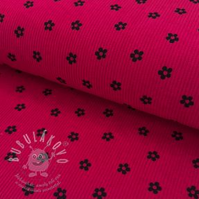 Kordbársony STRETCH Mini flowers design G