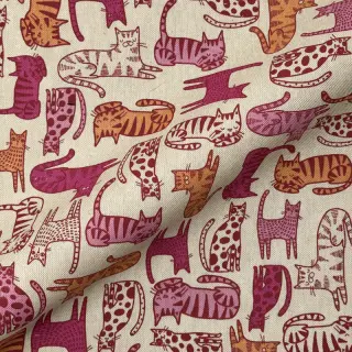 Dekorációs anyag Linenlook Cat Wildlife Art pink