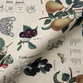 Dekorációs anyag premium Linenlook Redfruit Jam Recipe digital print