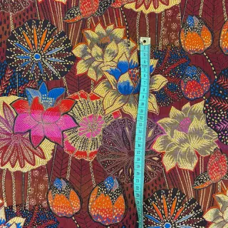 Dekorációs anyag jacquard Opium allover rouge