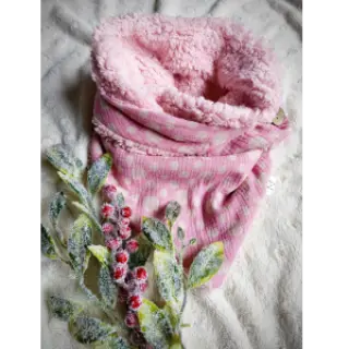 Dupla géz/muszlin JACQUARD Dots pink