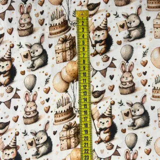 Dupla géz/muszlin Cuties design D digital print