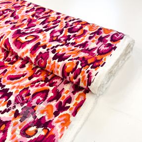Viszkóz STRETCH Ikat fuchsia