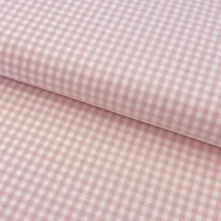 Pamutvászon YARN DYED CHECK BRUSHED light rose