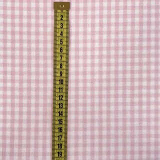 Pamutvászon YARN DYED CHECK BRUSHED light rose