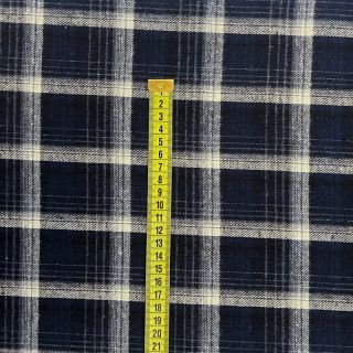 Scottish Check YARN DYED BRUSHED navy