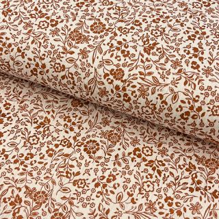 Dupla géz/muszlin Paisley flowers ecru