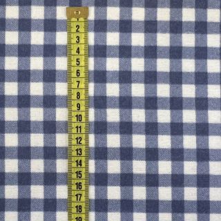 Pamutvászon FLANNEL Check blue