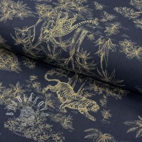 Pamutvászon Acajou indigo PERCALE