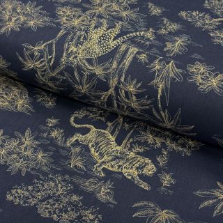 Pamutvászon Acajou indigo PERCALE