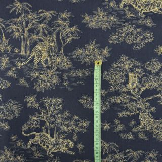 Pamutvászon Acajou indigo PERCALE