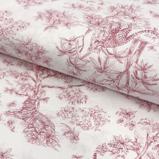 Pamutvászon Acajou rouge PERCALE