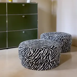 Dekorációs anyag jacquard Tanzanie noir blanc