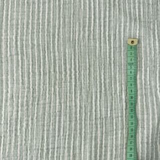 Dupla géz/muszlin YARN DYED Stripes old green