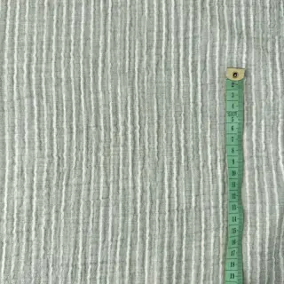 Dupla géz/muszlin YARN DYED Stripes old green