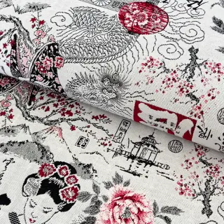 Dekorációs anyag jacquard Akita blanc