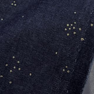 Pamutvászon JEANS Glitter small dots