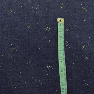 Pamutvászon JEANS Glitter small dots