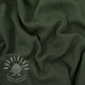 Pamutvászon SLUB WASHED army green
