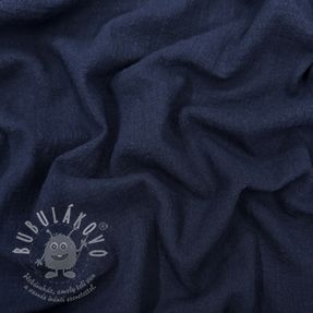 Pamutvászon SLUB WASHED navy