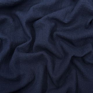 Pamutvászon SLUB WASHED navy