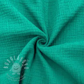 Dupla géz/muszlin dark teal ORGANIC