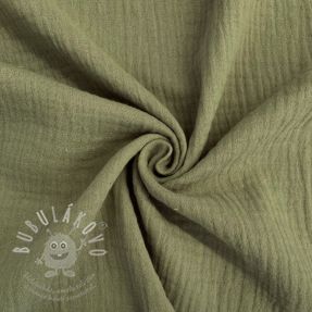 Dupla géz/muszlin moss green ORGANIC