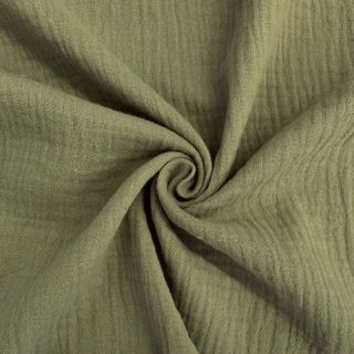 Dupla géz/muszlin moss green ORGANIC