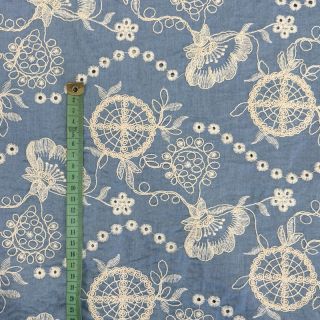Pamutvászon JEANS Embroidery Buttercup