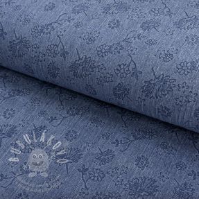JEANS 9,5 OZ Embossed Flowers blue