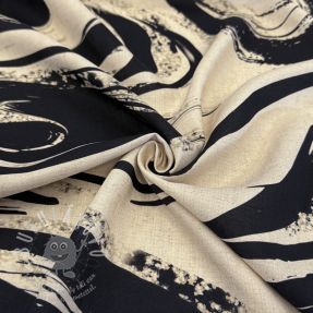 Viszkóz lenvászonnal Swirls design B