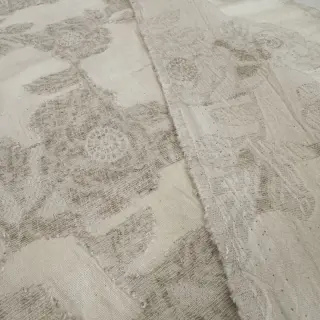 Pamutvászon lenvászonnal JACQUARD Peony flowers