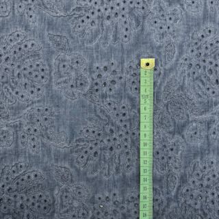 Pamutvászon VOILE EMBROIDERY Vintage jeans