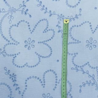 Pamutvászon VOILE Puffy blue