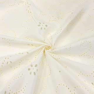 Pamutvászon VOILE Puffy off white