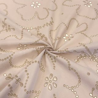 Pamutvászon VOILE Puffy beige