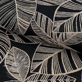 Dekorációs anyag jacquard Malia noir lin