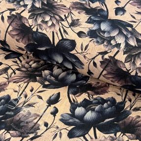 Dupla géz/muszlin Dreamy flowers design B digital print