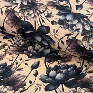Dupla géz/muszlin Dreamy flowers design B digital print